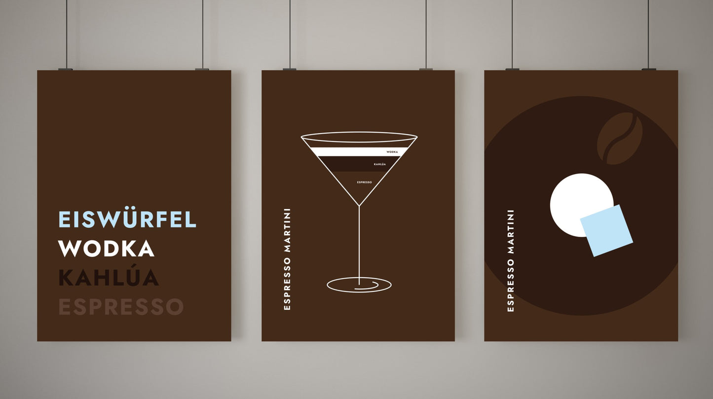 Poster Cocktail Espresso Martini - Rund