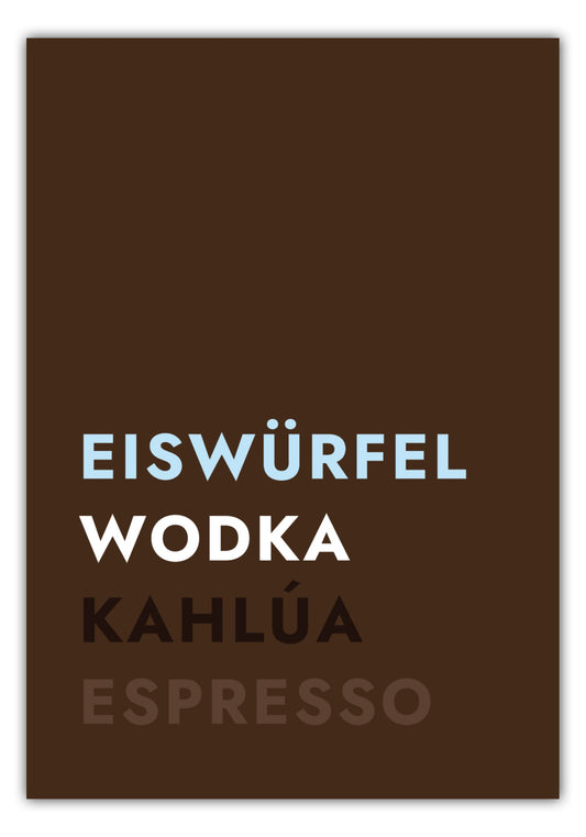 Poster Cocktail Espresso Martini - Text