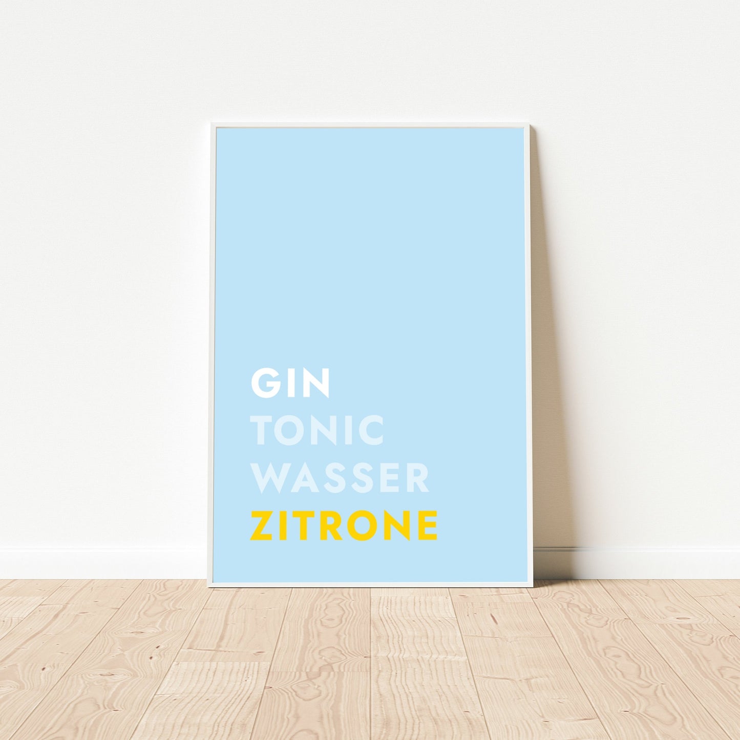 Poster Cocktail Gin Tonic Zitrone - Text