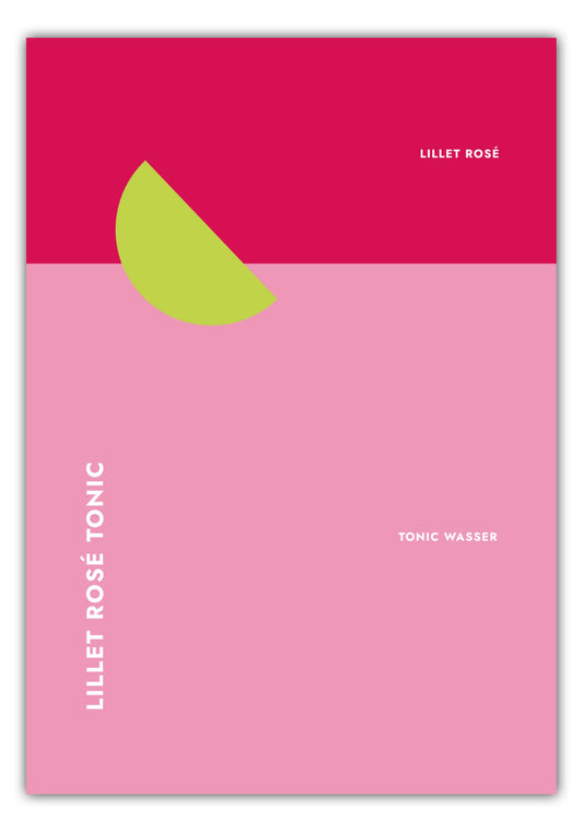 Poster Cocktail Lillet Rosé Tonic