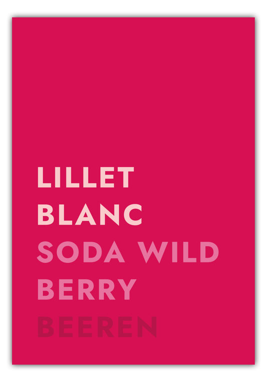 Poster Cocktail Lillet - Text