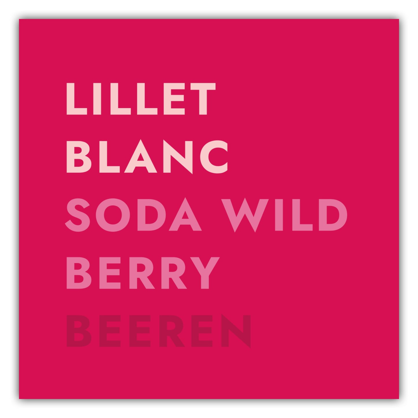 Poster Cocktail Lillet - Text