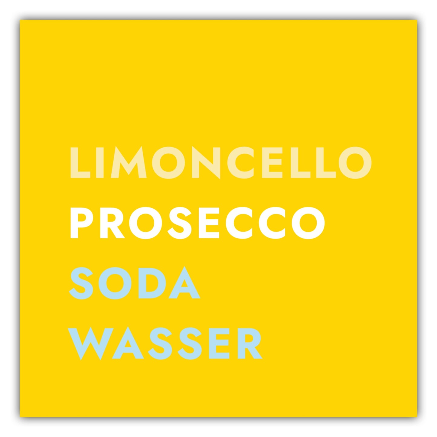 Poster Cocktail Limoncello Spritz - Text