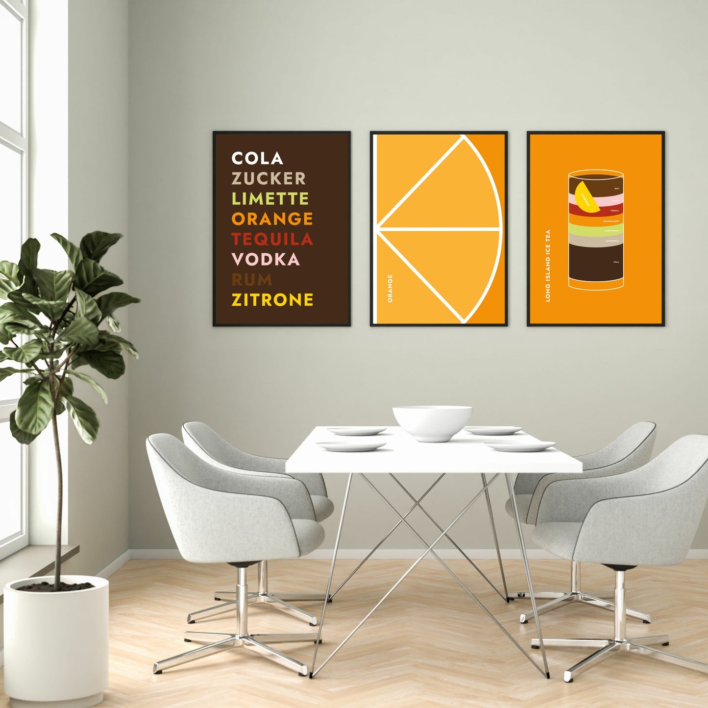 Poster Cocktail Long Island Ice Tea - Text