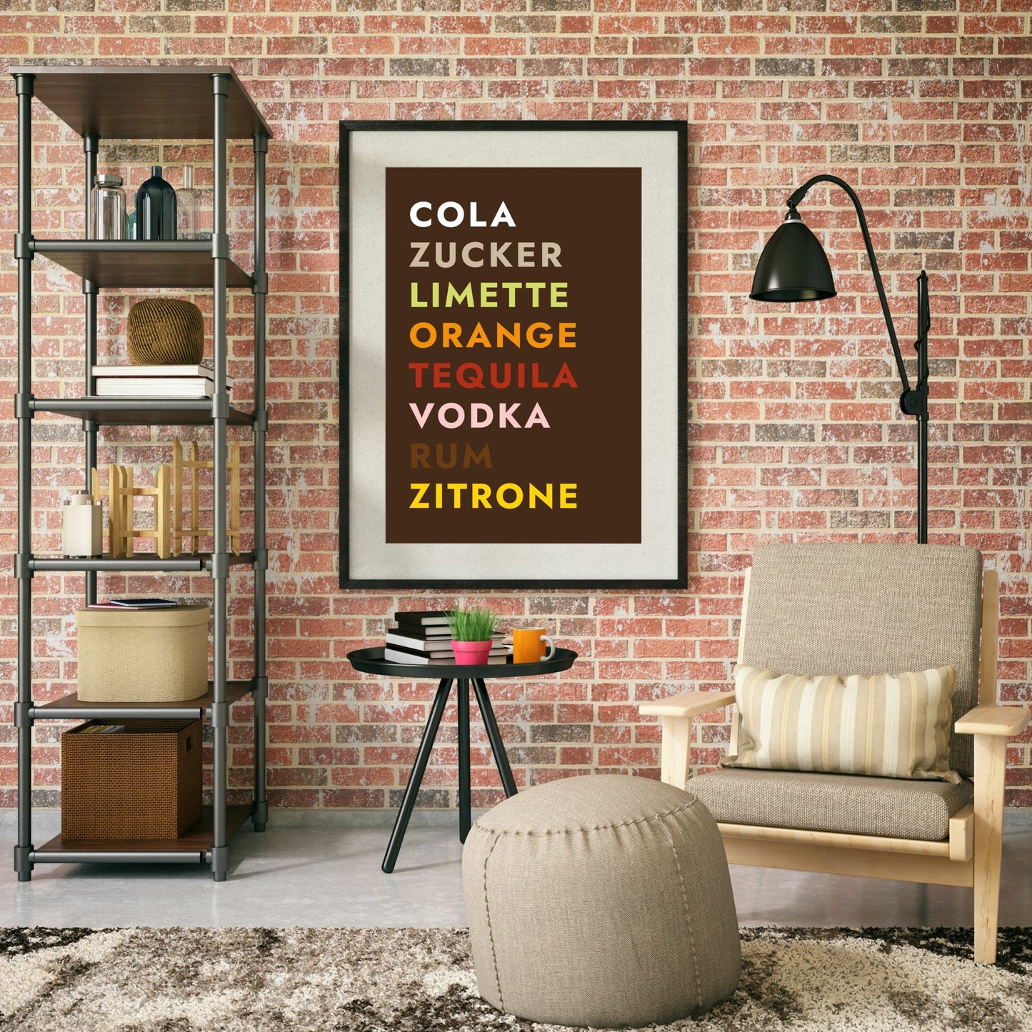 Poster Cocktail Long Island Ice Tea - Text