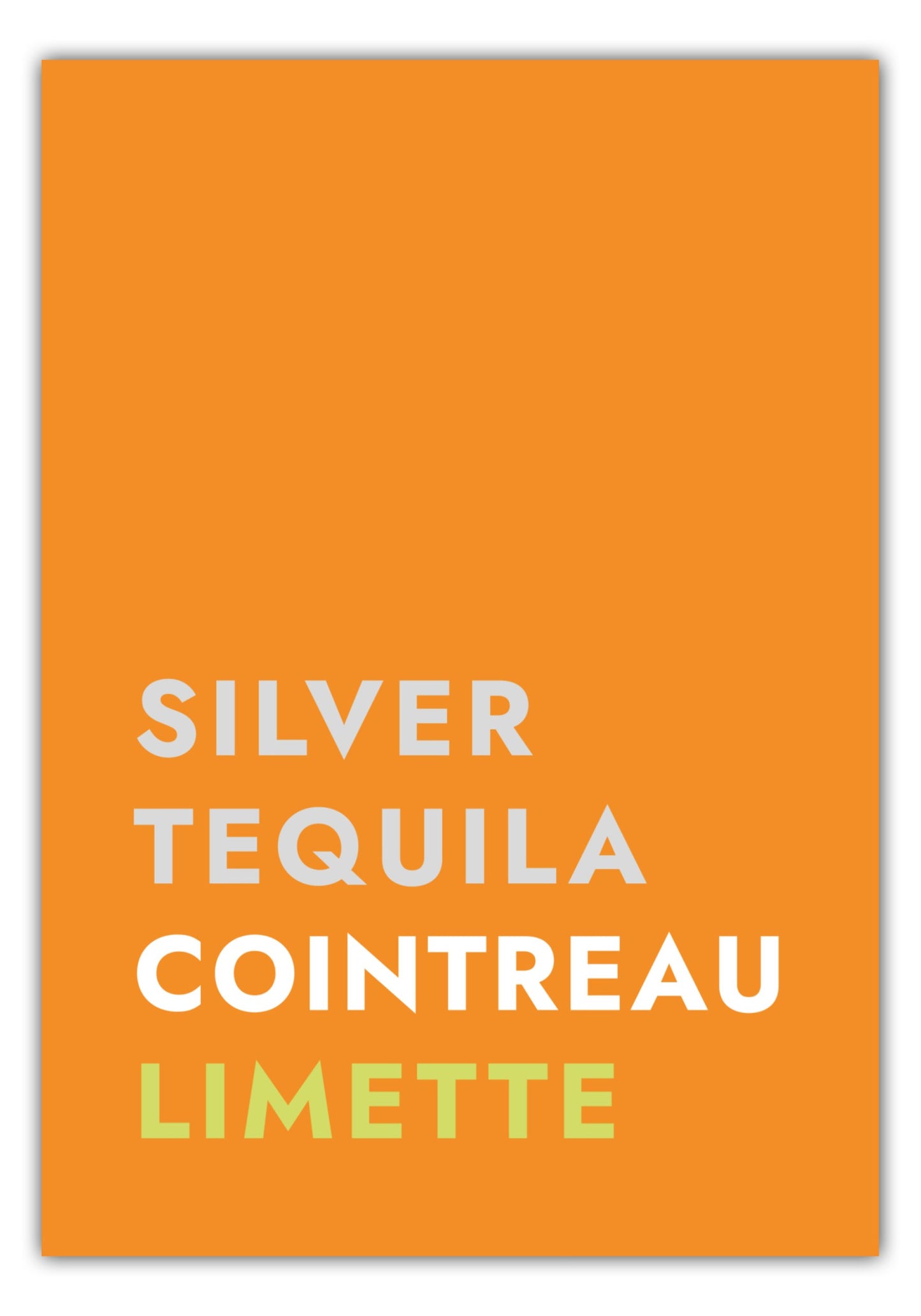 Poster Cocktail Margarita - Text
