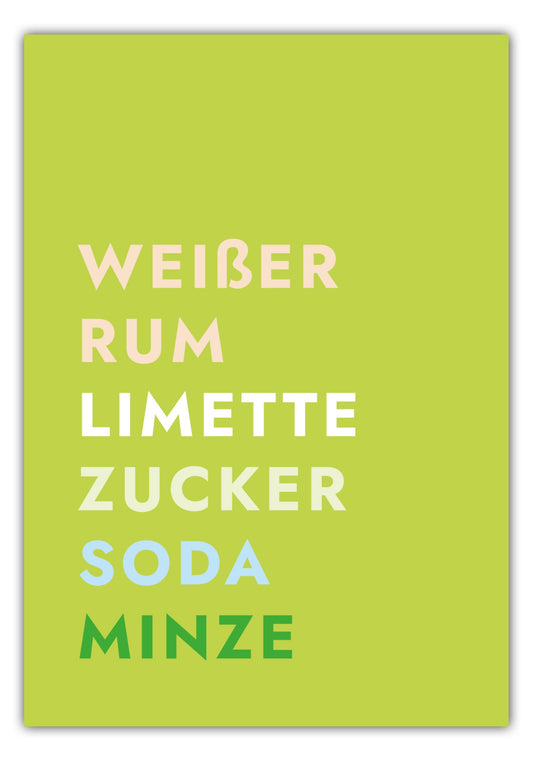 Poster Cocktail Mojito - Text