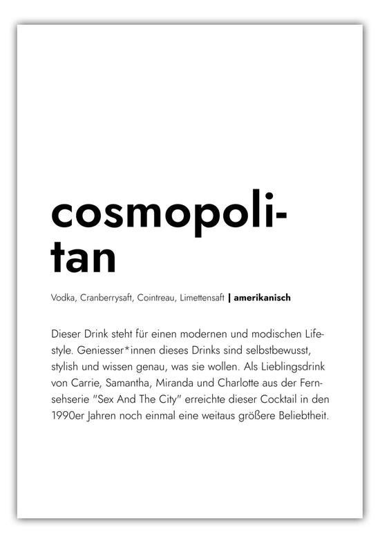 Poster Cosmopolitan - Definition – MOTIVISSO