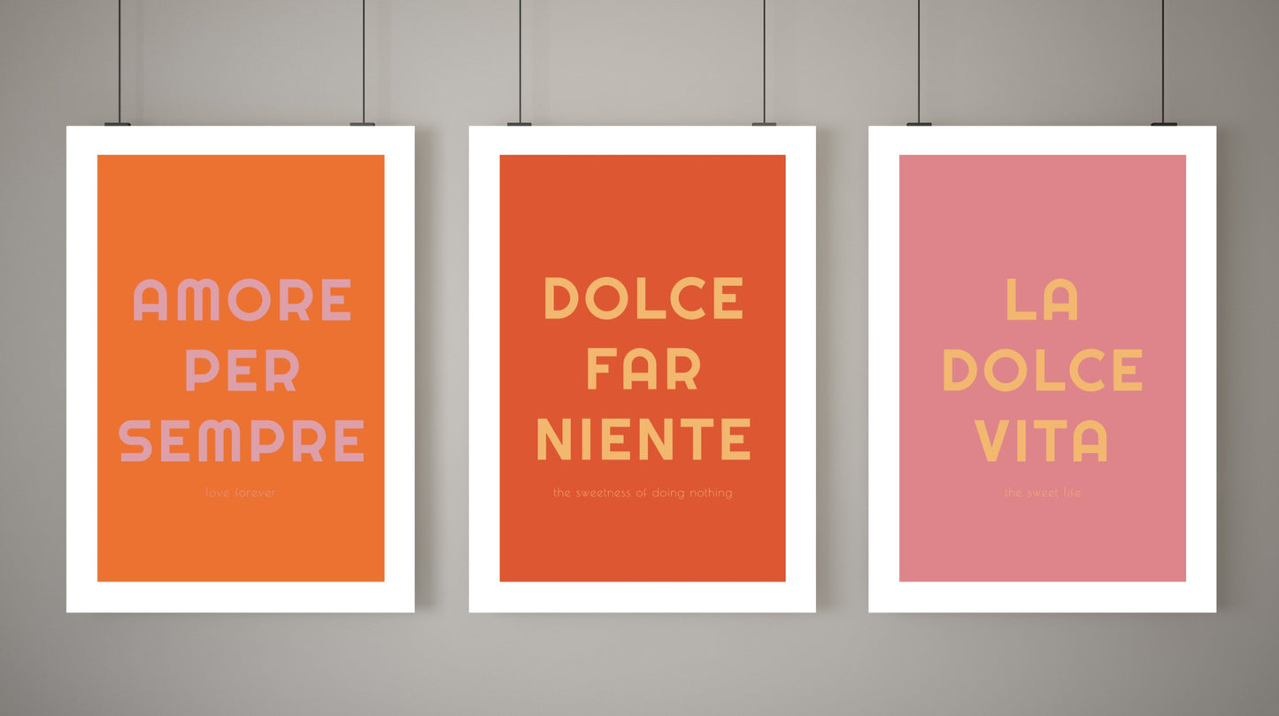 Poster Dolce Far Niente - The Sweetness Of Doing Nothing - La Dolce Vita Collection