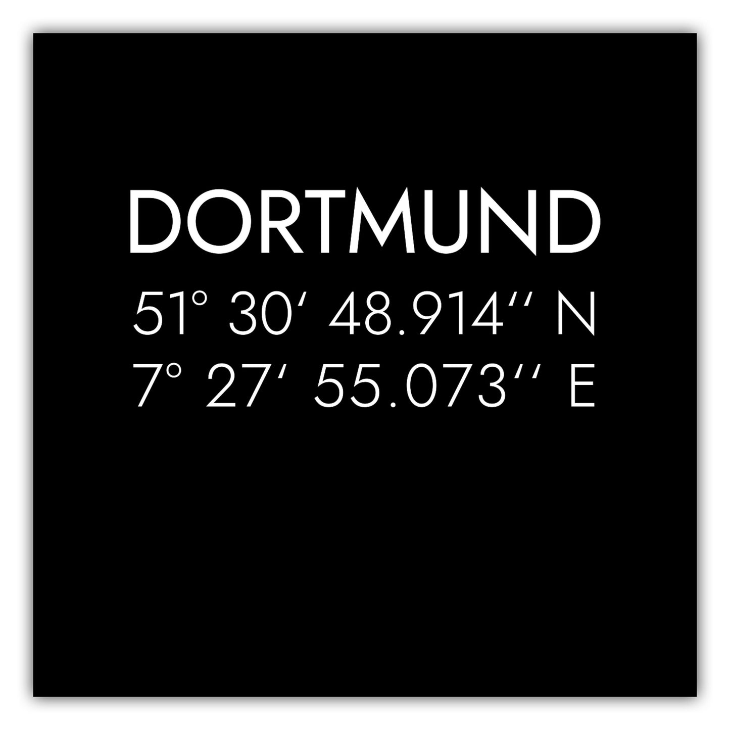 Poster Dortmund Koordinaten #1