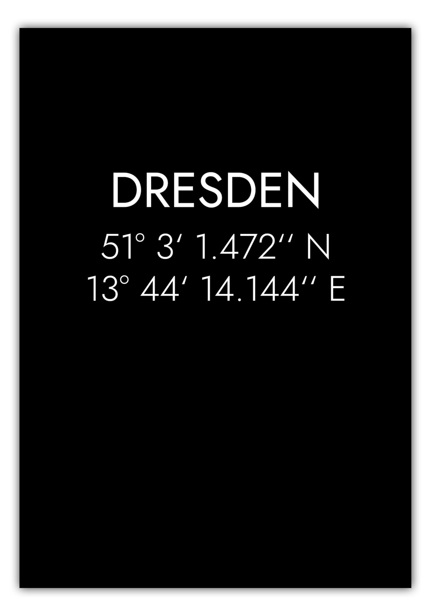 Poster Dresden Koordinaten #1