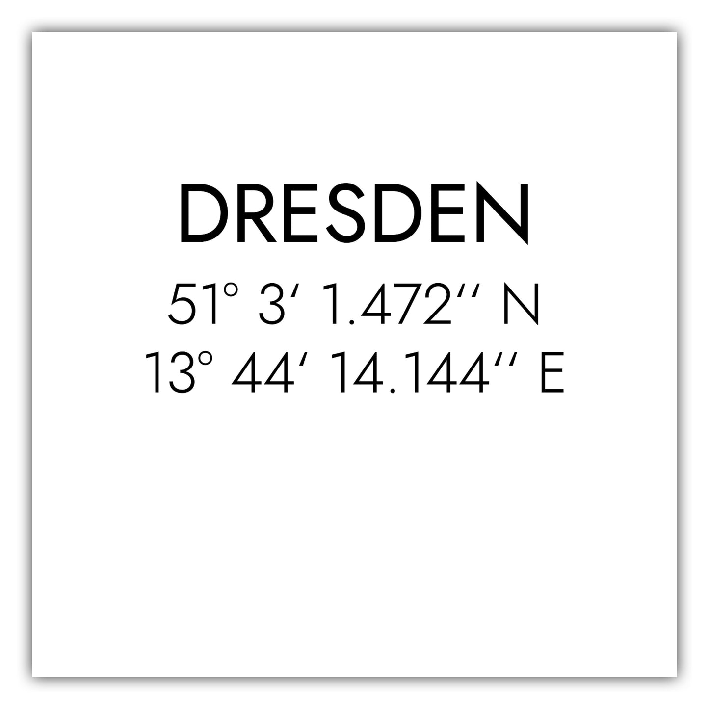 Poster Dresden Koordinaten #1