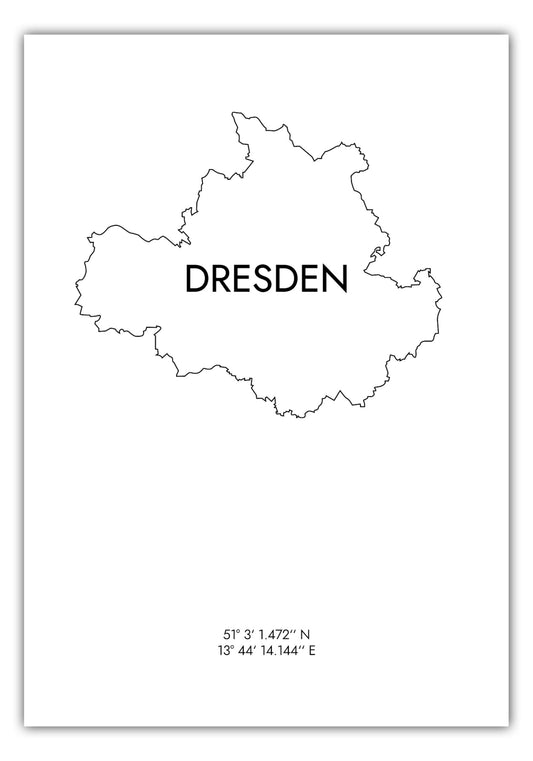 Poster Dresden Koordinaten #8
