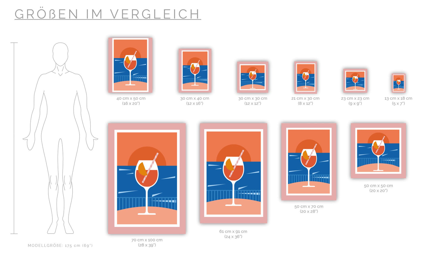 Poster Drinks am Meer - La Dolce Vita Collection