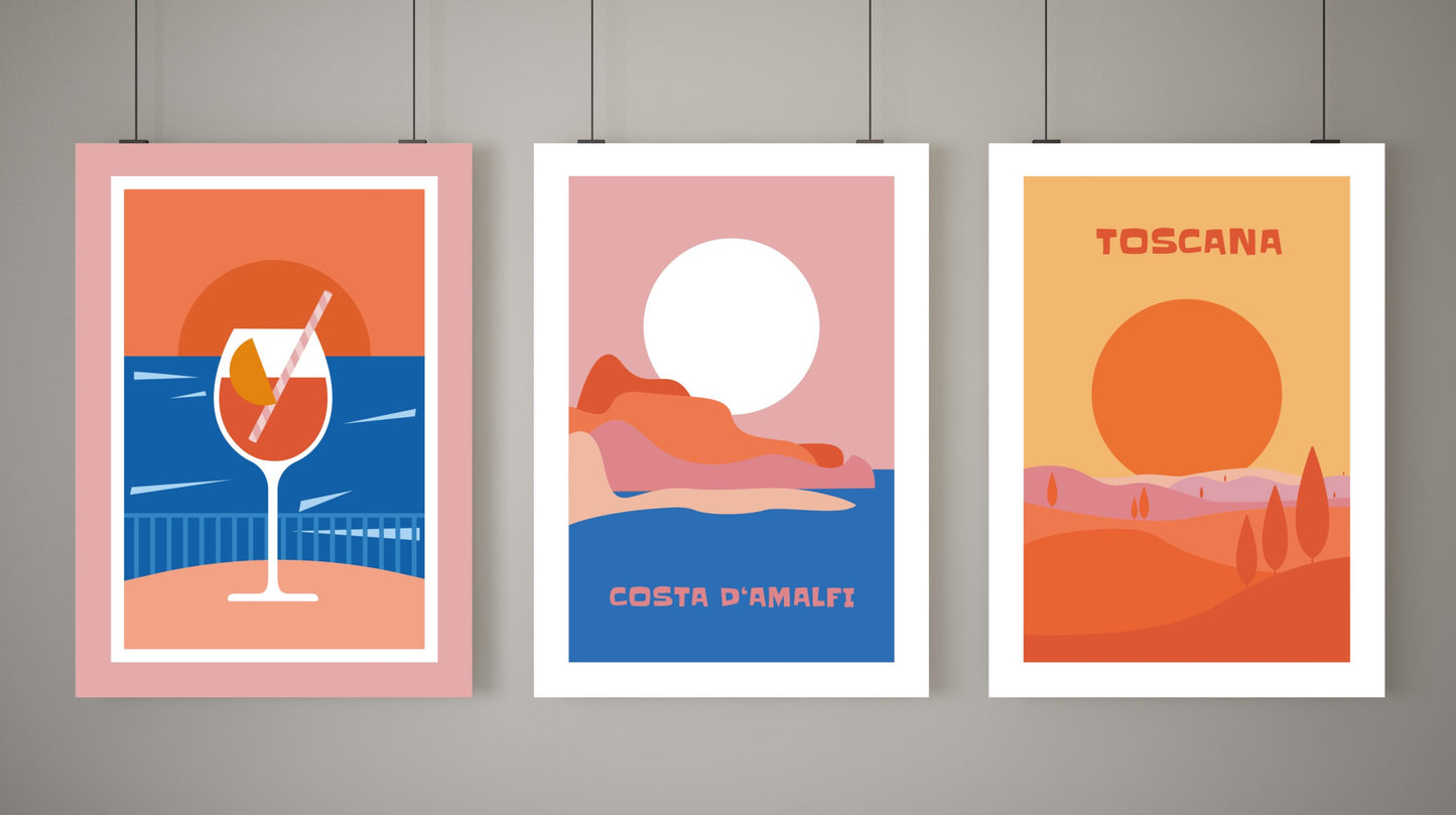 Poster Drinks am Meer - La Dolce Vita Collection