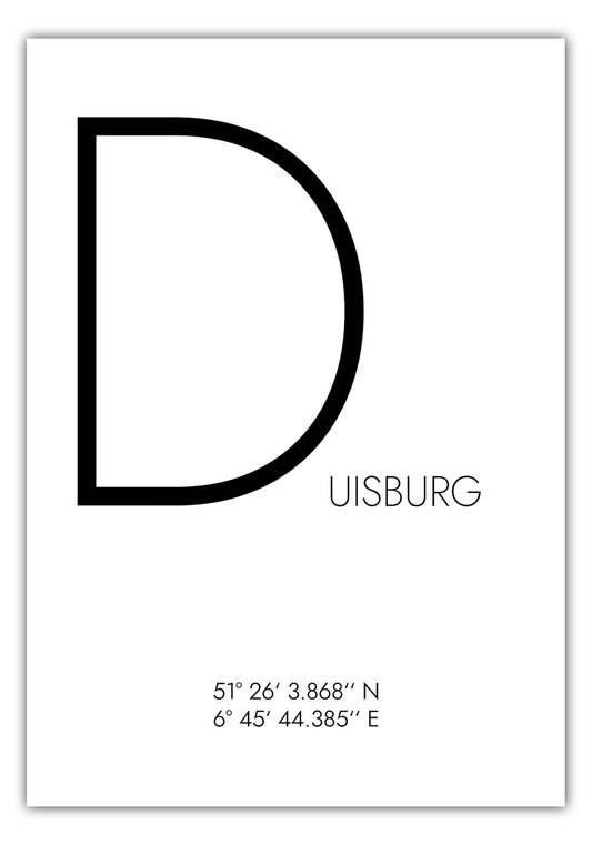 Poster Duisburg Koordinaten #4