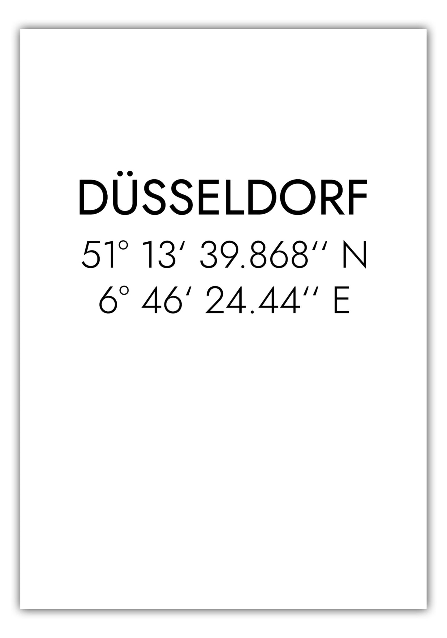 Poster Düsseldorf Koordinaten #1