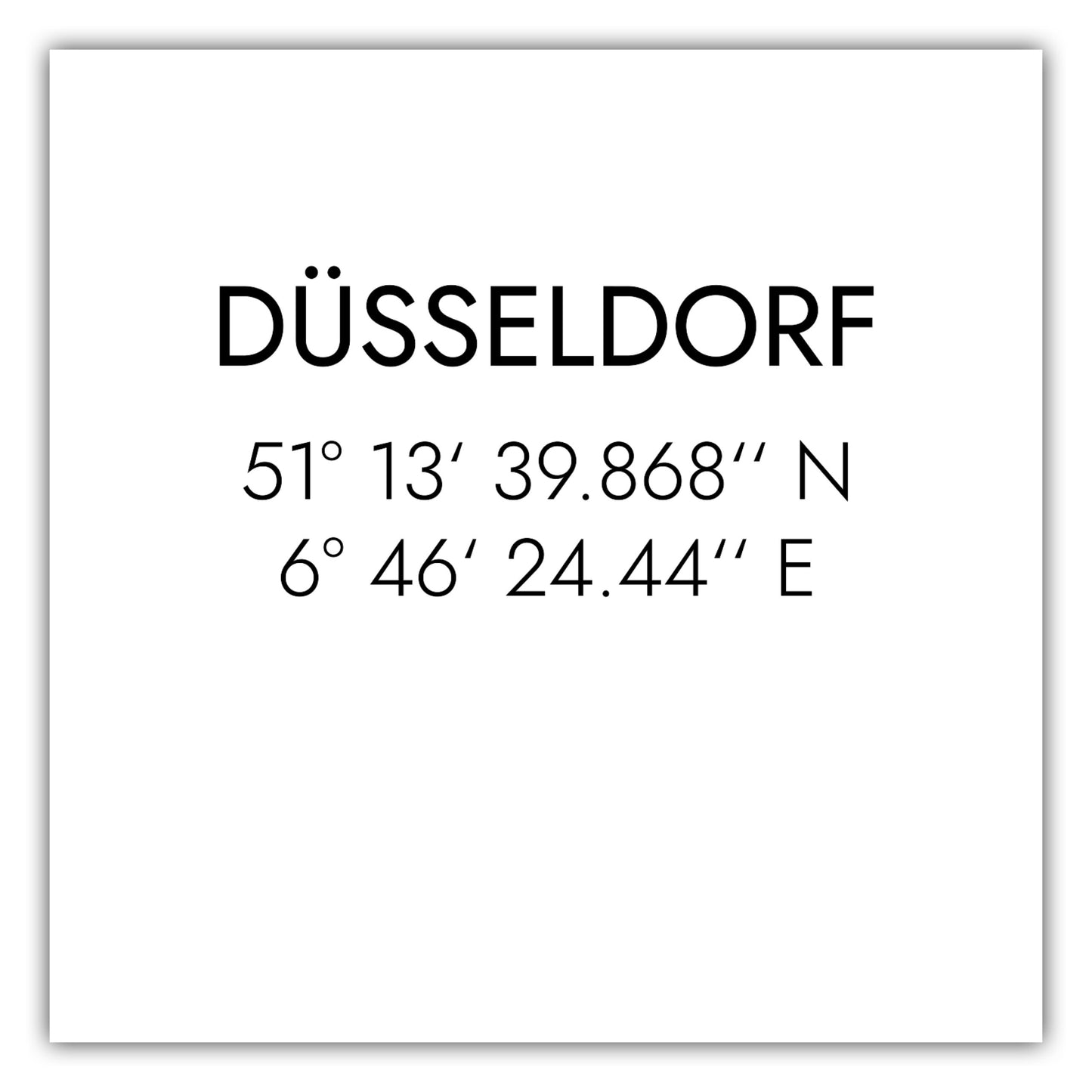 Poster Düsseldorf Koordinaten #1
