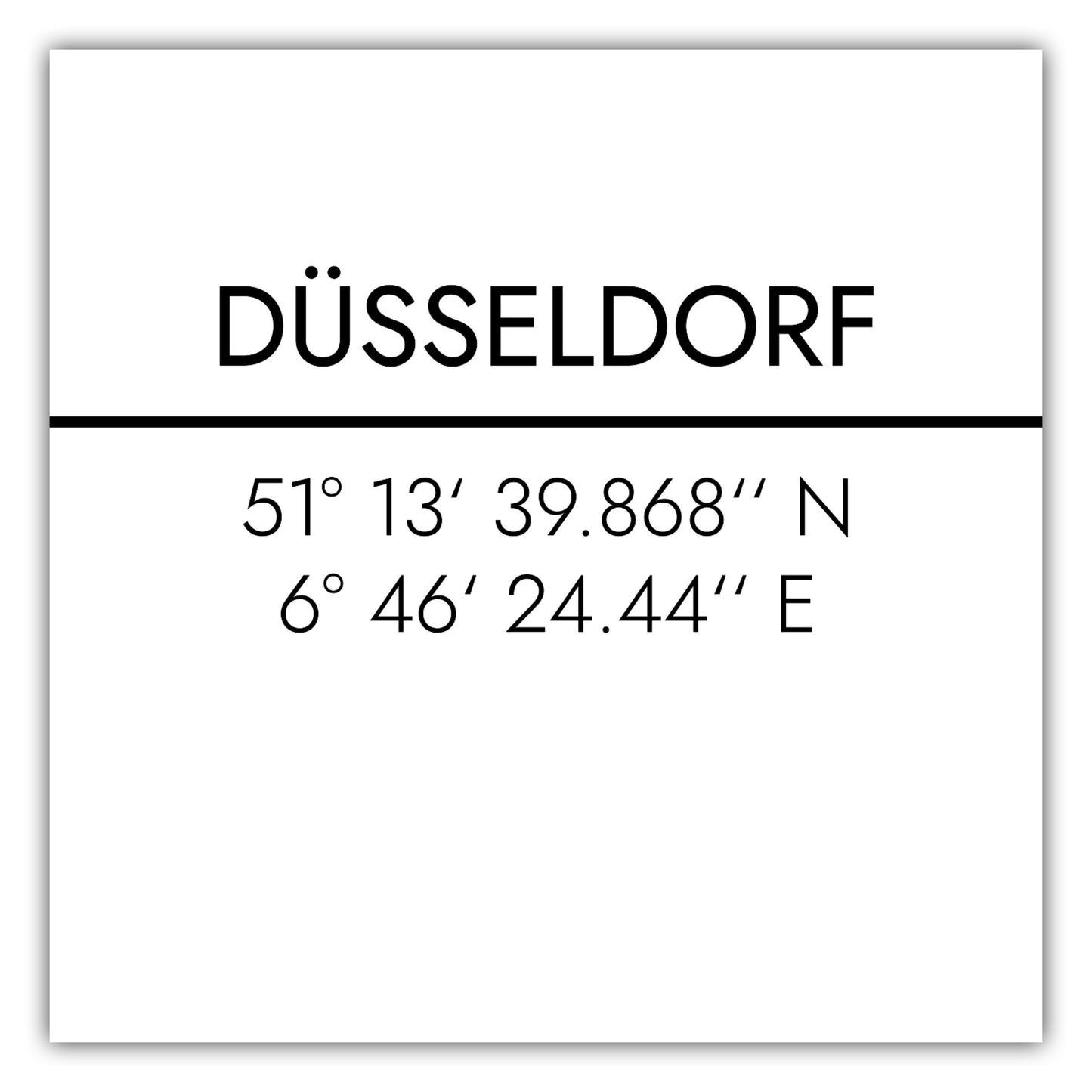 Poster Düsseldorf Koordinaten #2