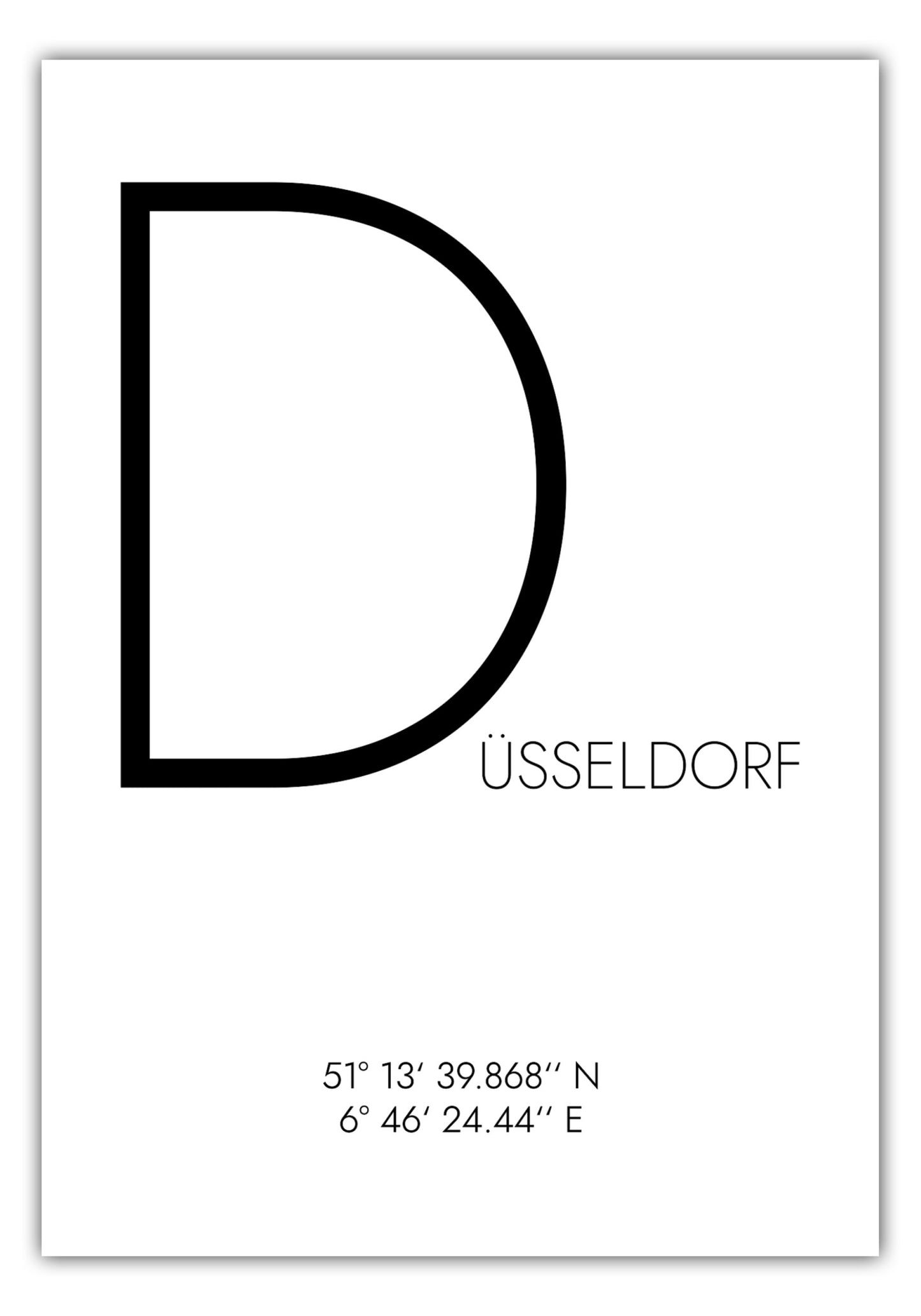 Poster Düsseldorf Koordinaten #4