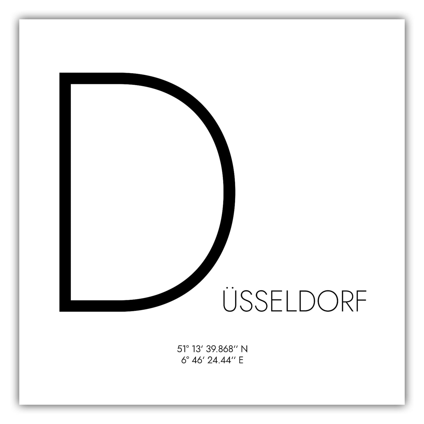 Poster Düsseldorf Koordinaten #4