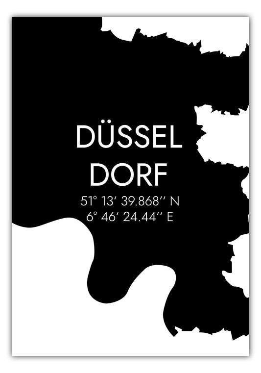 Poster Düsseldorf Koordinaten #5