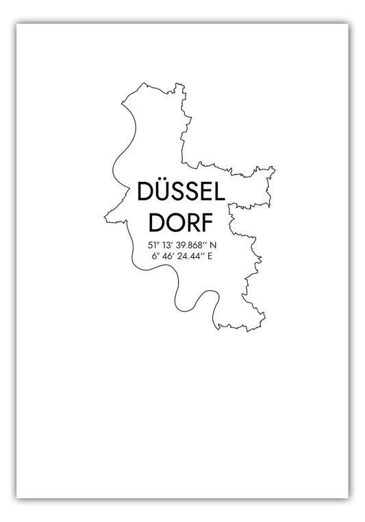 Poster Düsseldorf Koordinaten #7