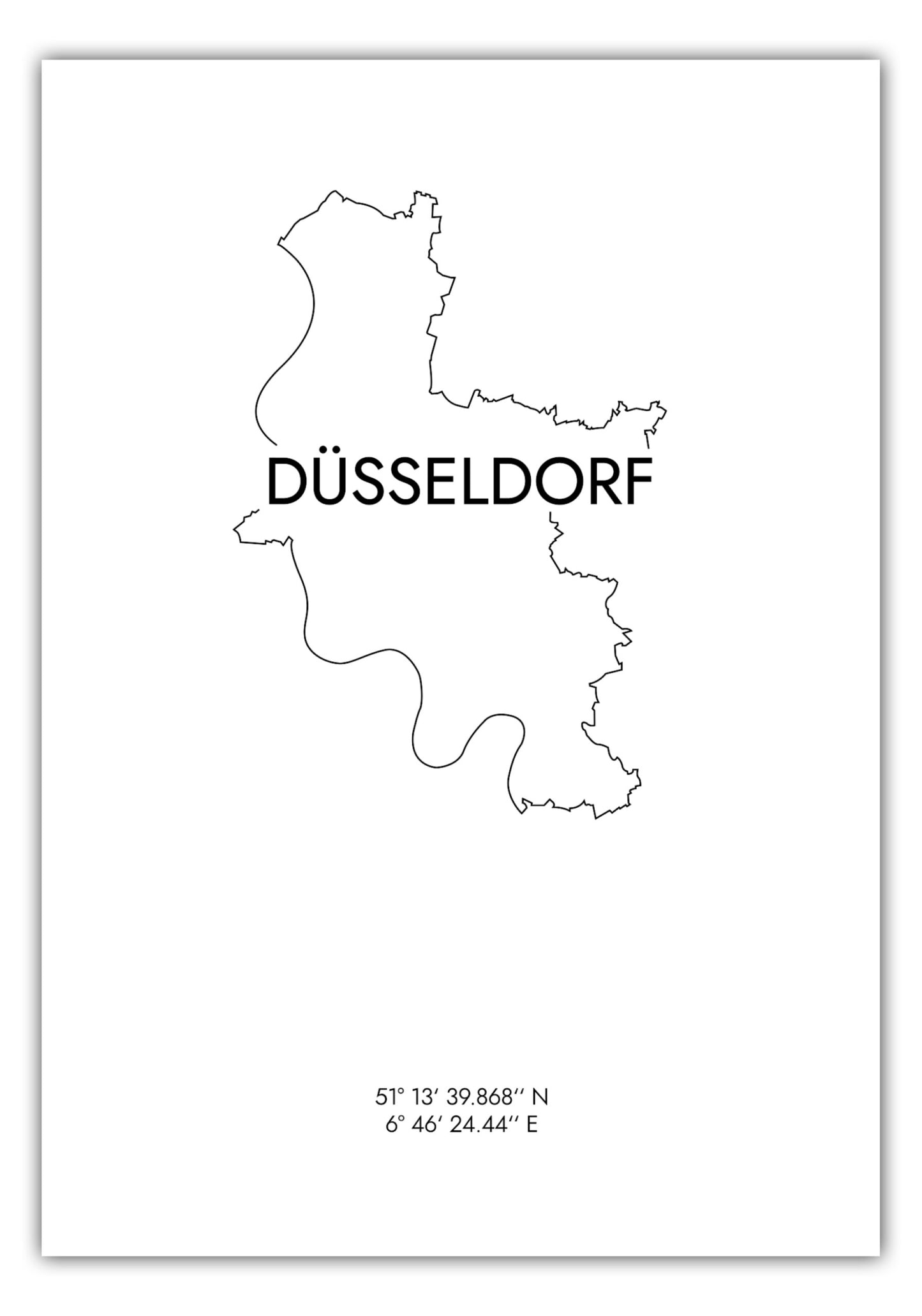 Poster Düsseldorf Koordinaten #8