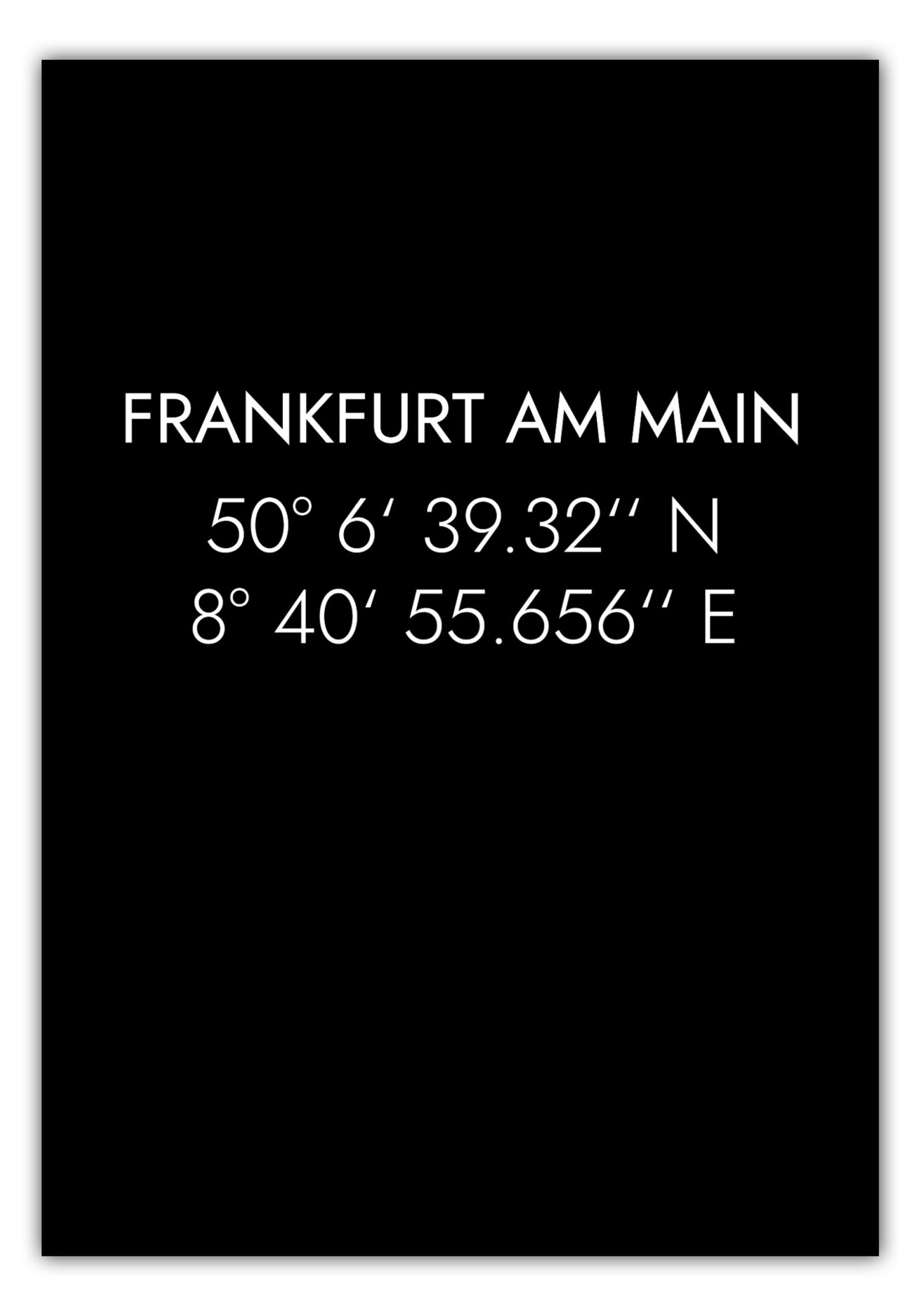 Poster Frankfurt a.M. Koordinaten #1