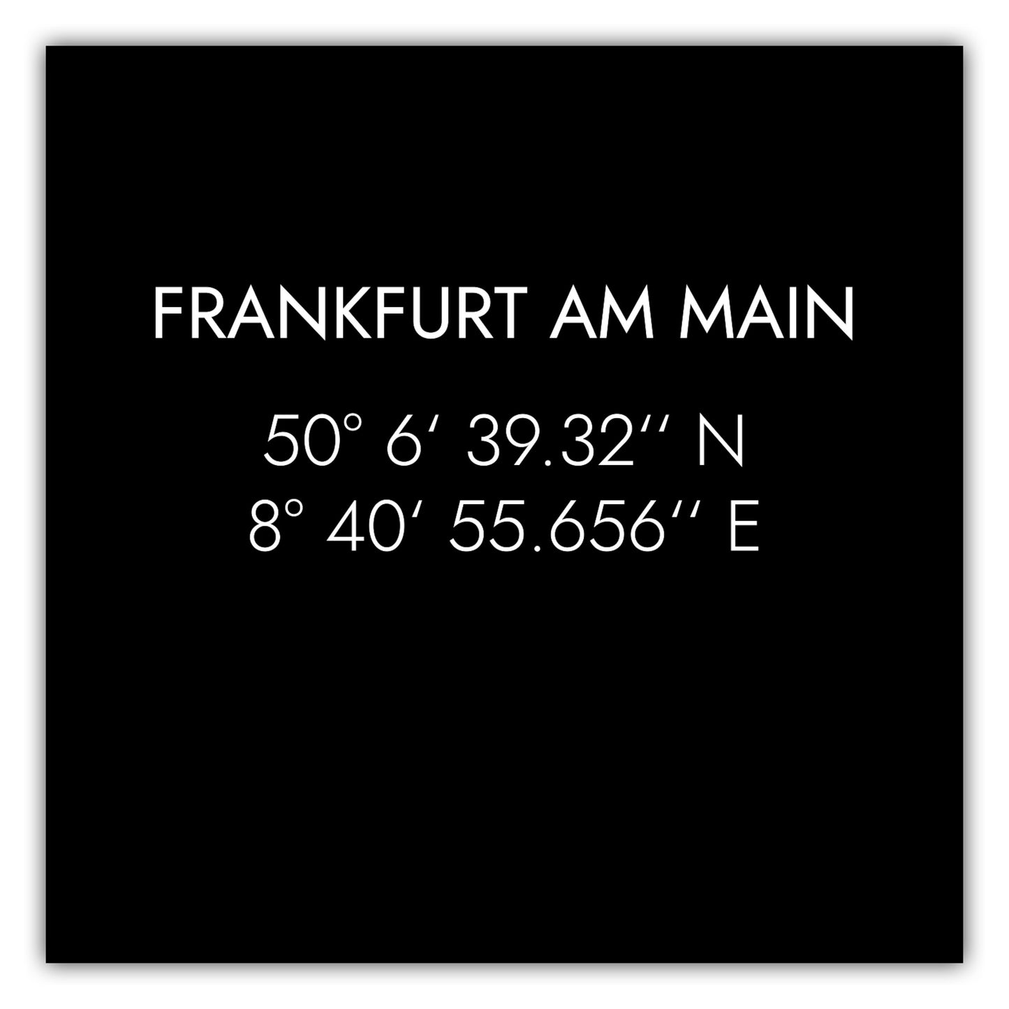 Poster Frankfurt a.M. Koordinaten #1