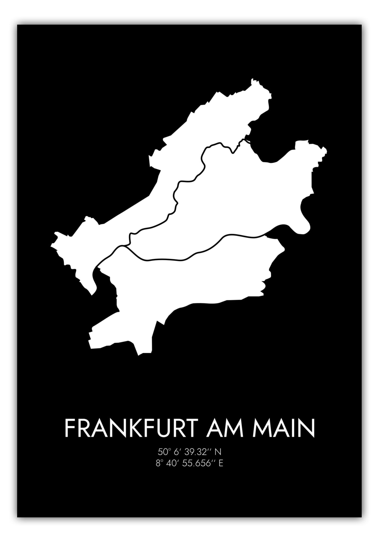 Poster Frankfurt am Main Koordinaten #3