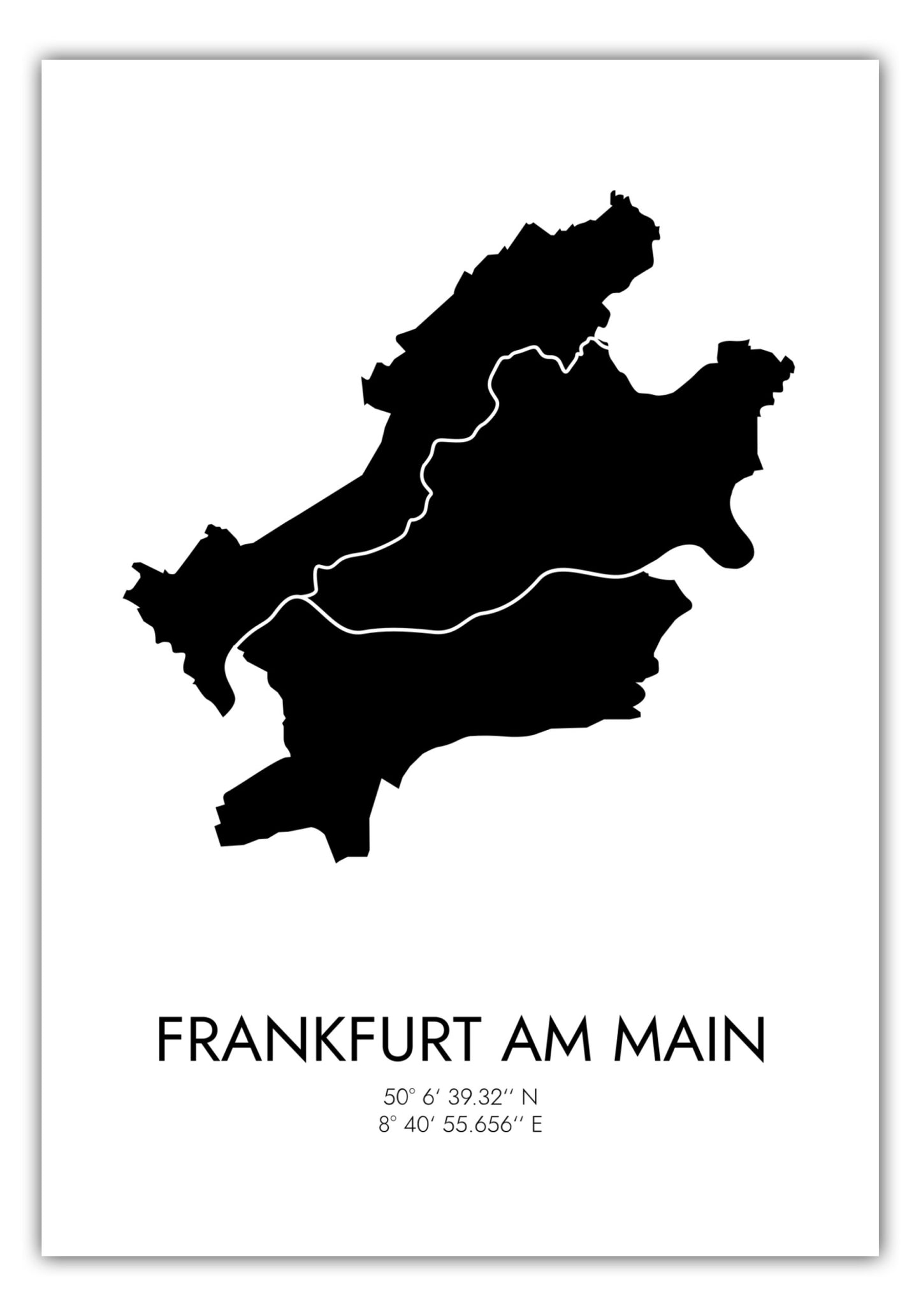 Poster Frankfurt am Main Koordinaten #3