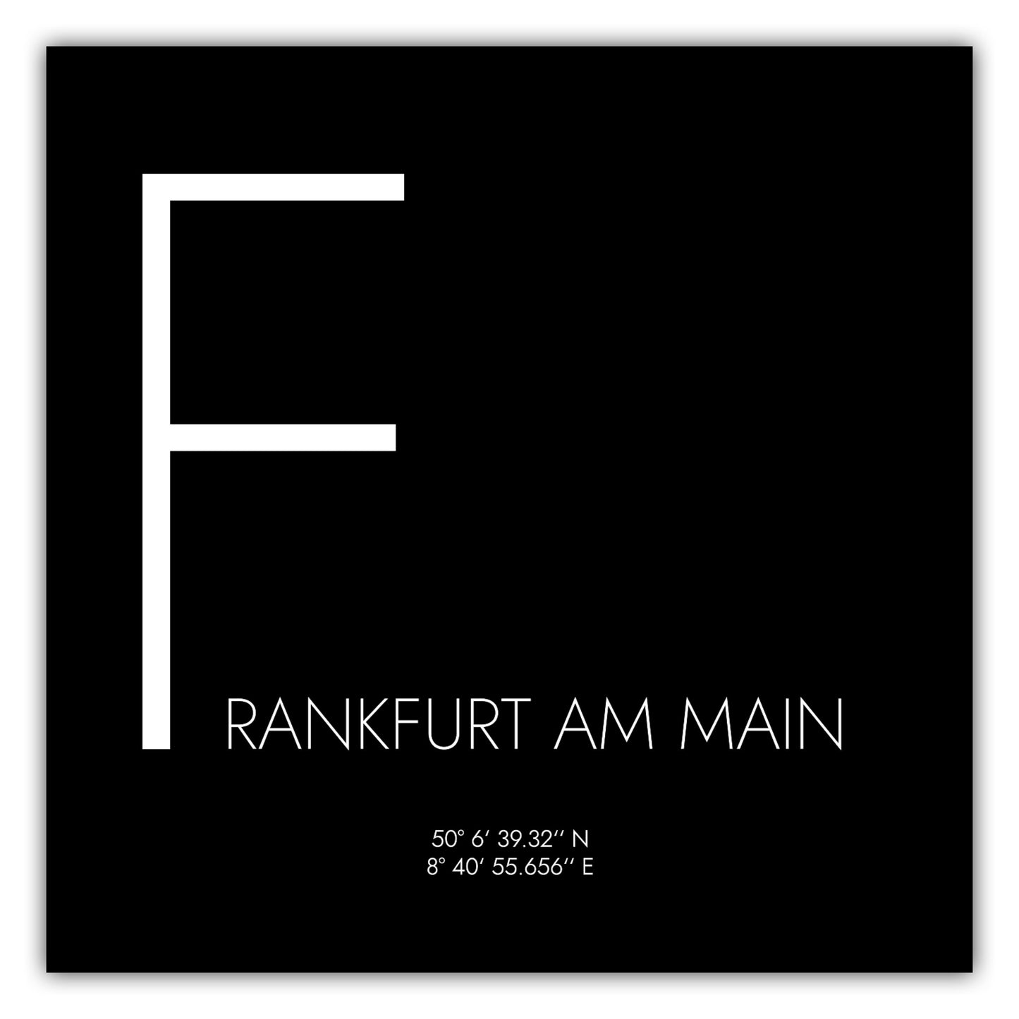 Poster Frankfurt am Main Koordinaten #4