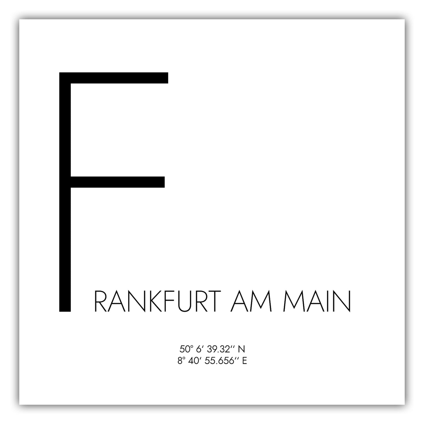 Poster Frankfurt am Main Koordinaten #4