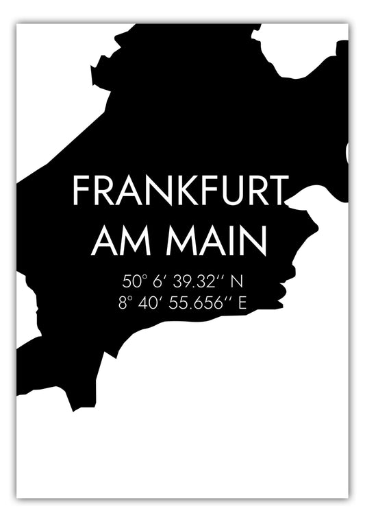 Poster Frankfurt am Main Koordinaten #5