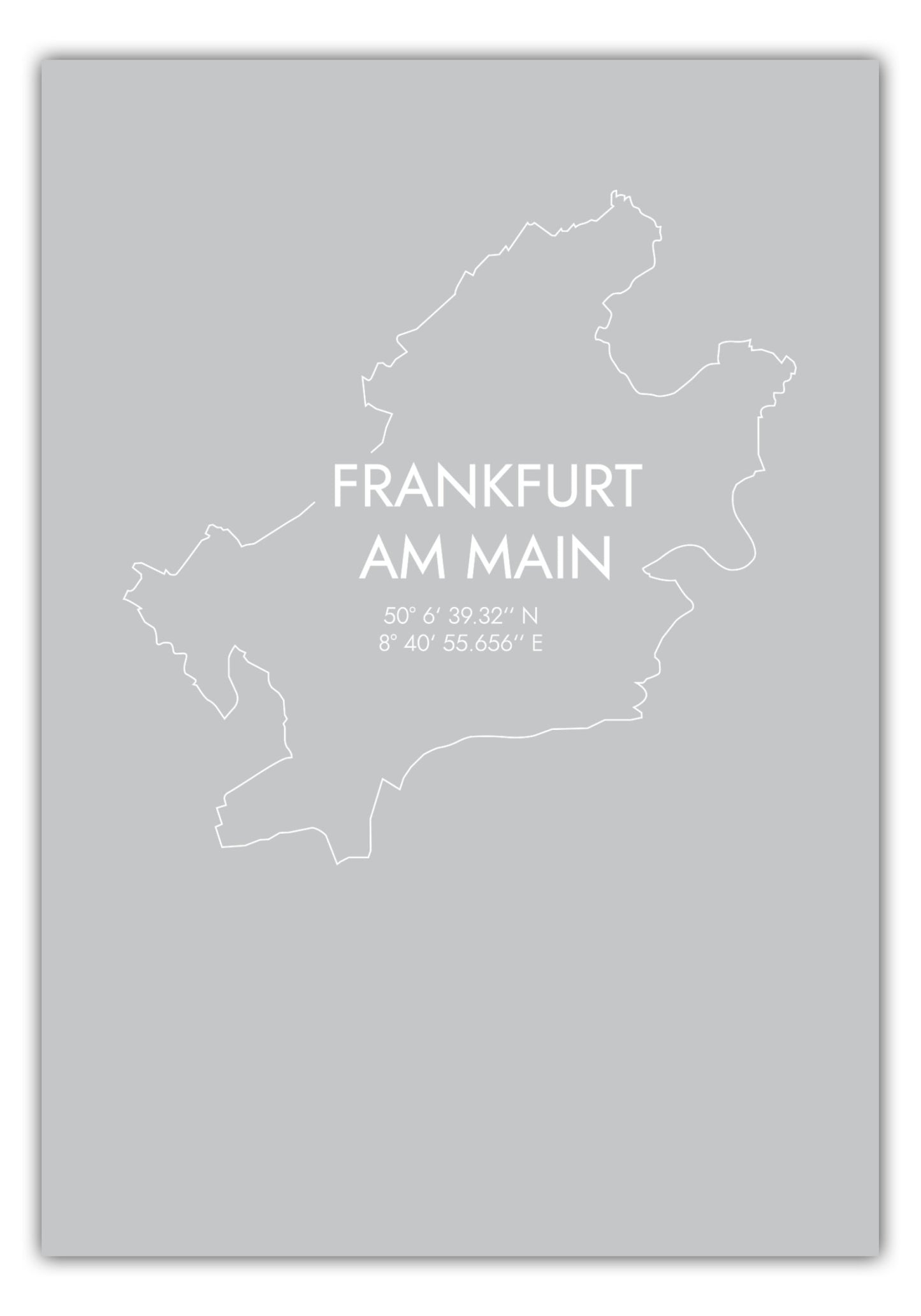 Poster Frankfurt am Main Koordinaten #7