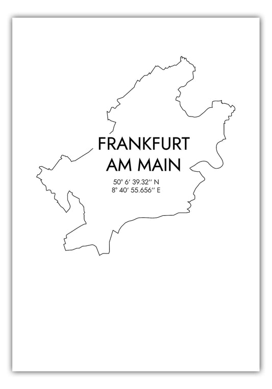 Poster Frankfurt am Main Koordinaten #7