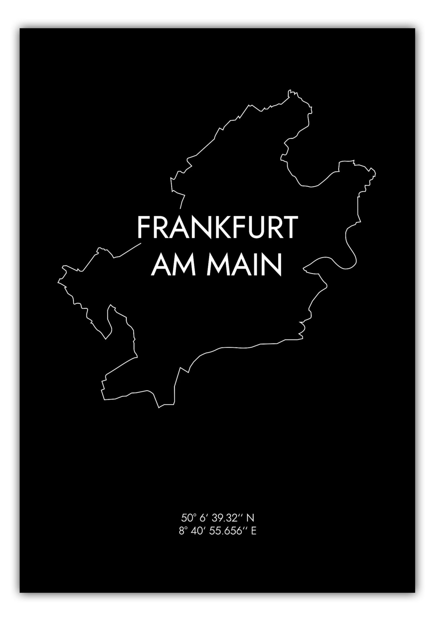 Poster Frankfurt am Main Koordinaten #8