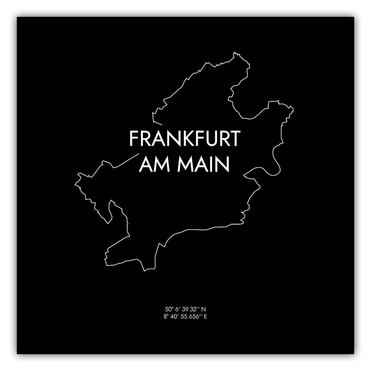 Poster Frankfurt am Main Koordinaten #8