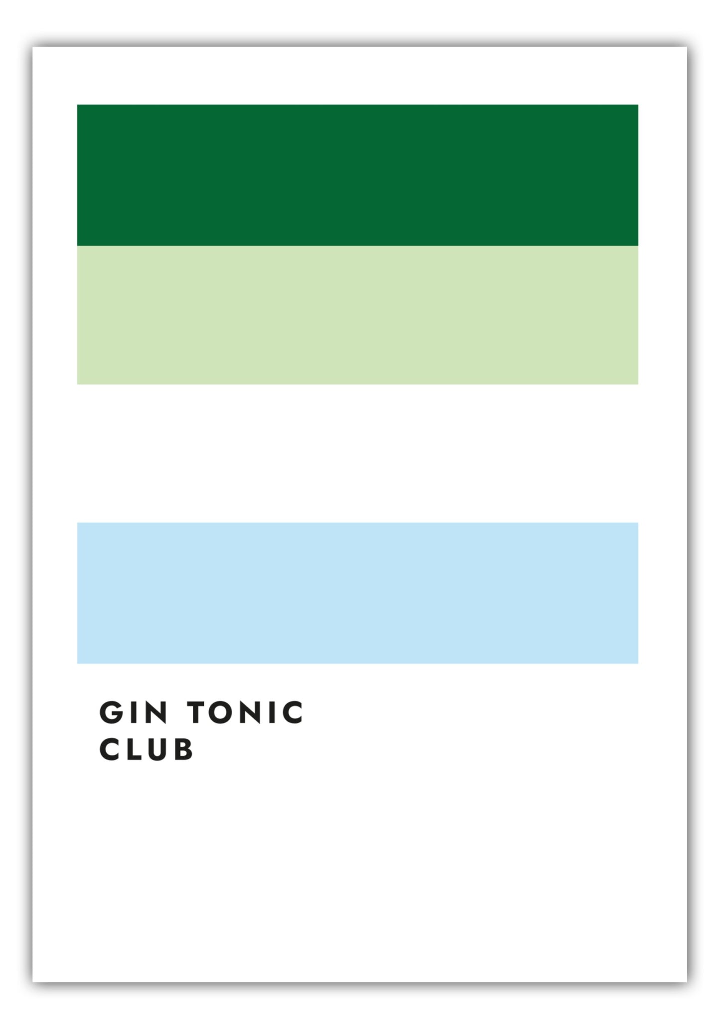 Poster Gin Tonic Club (Gurke/Rosmarin)