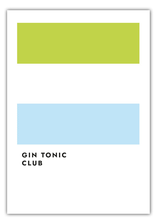 Poster Gin Tonic Club (Limette)