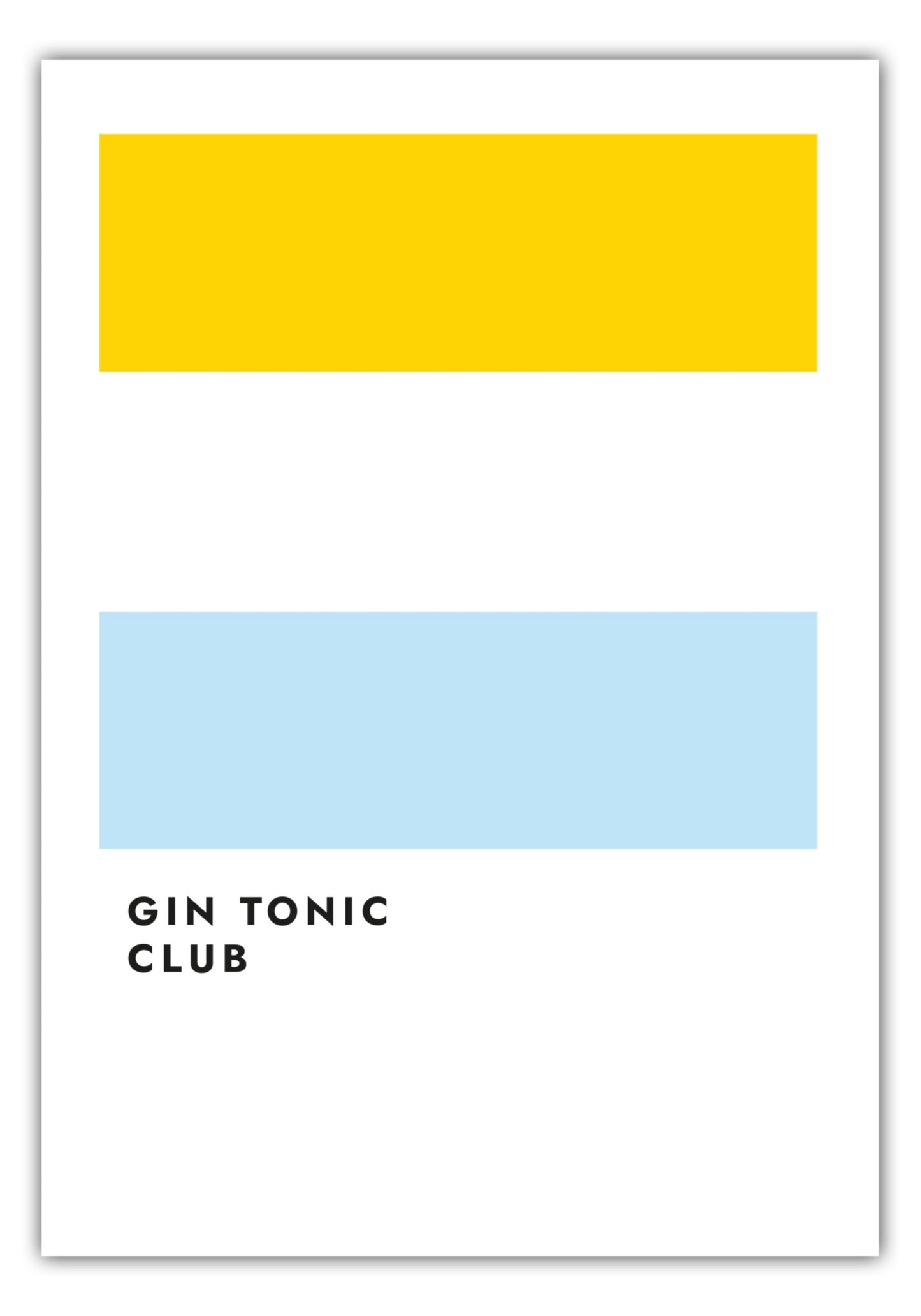 Poster Gin Tonic Club (Zitrone)
