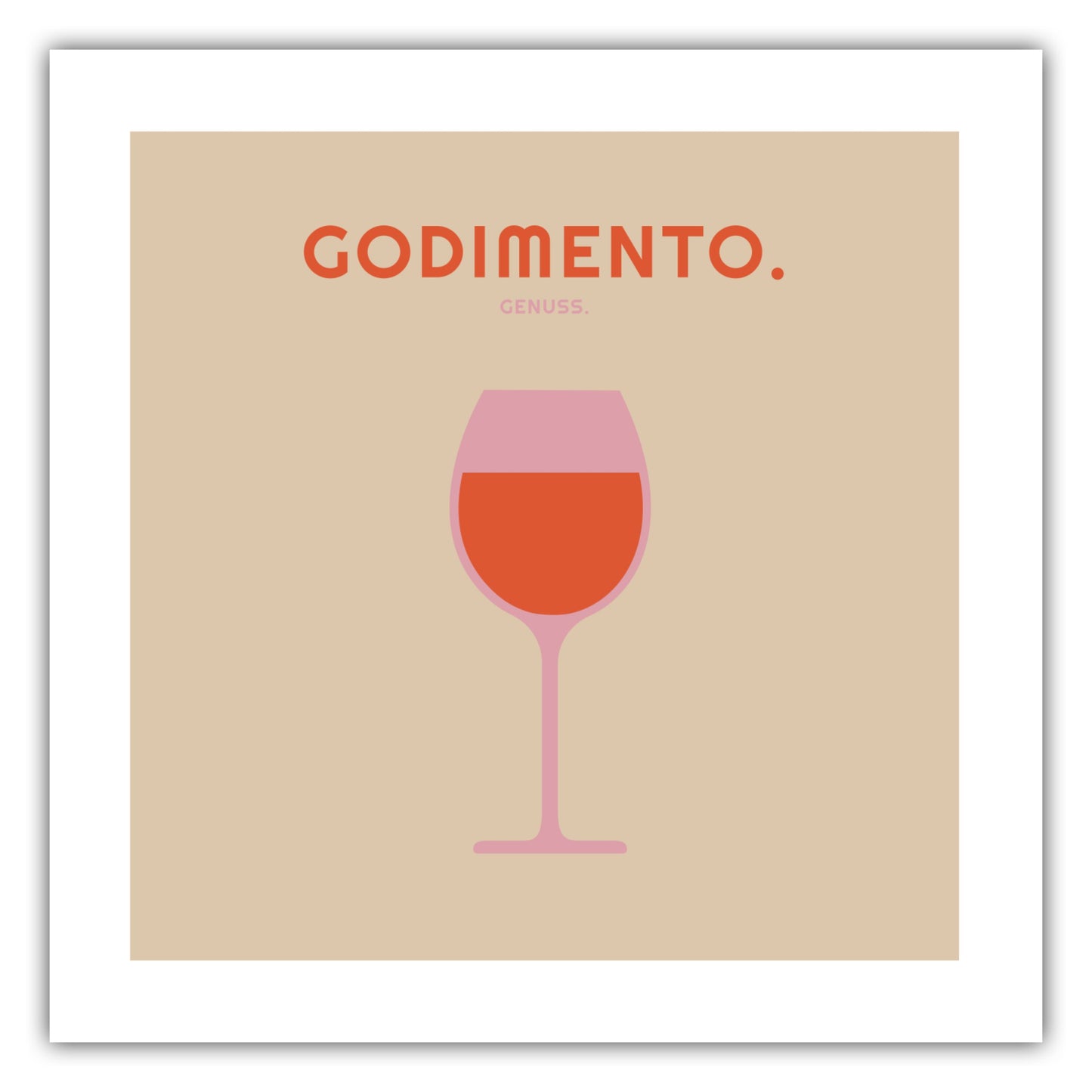 Poster Godimento - Weinglas - La Dolce Vita Collection