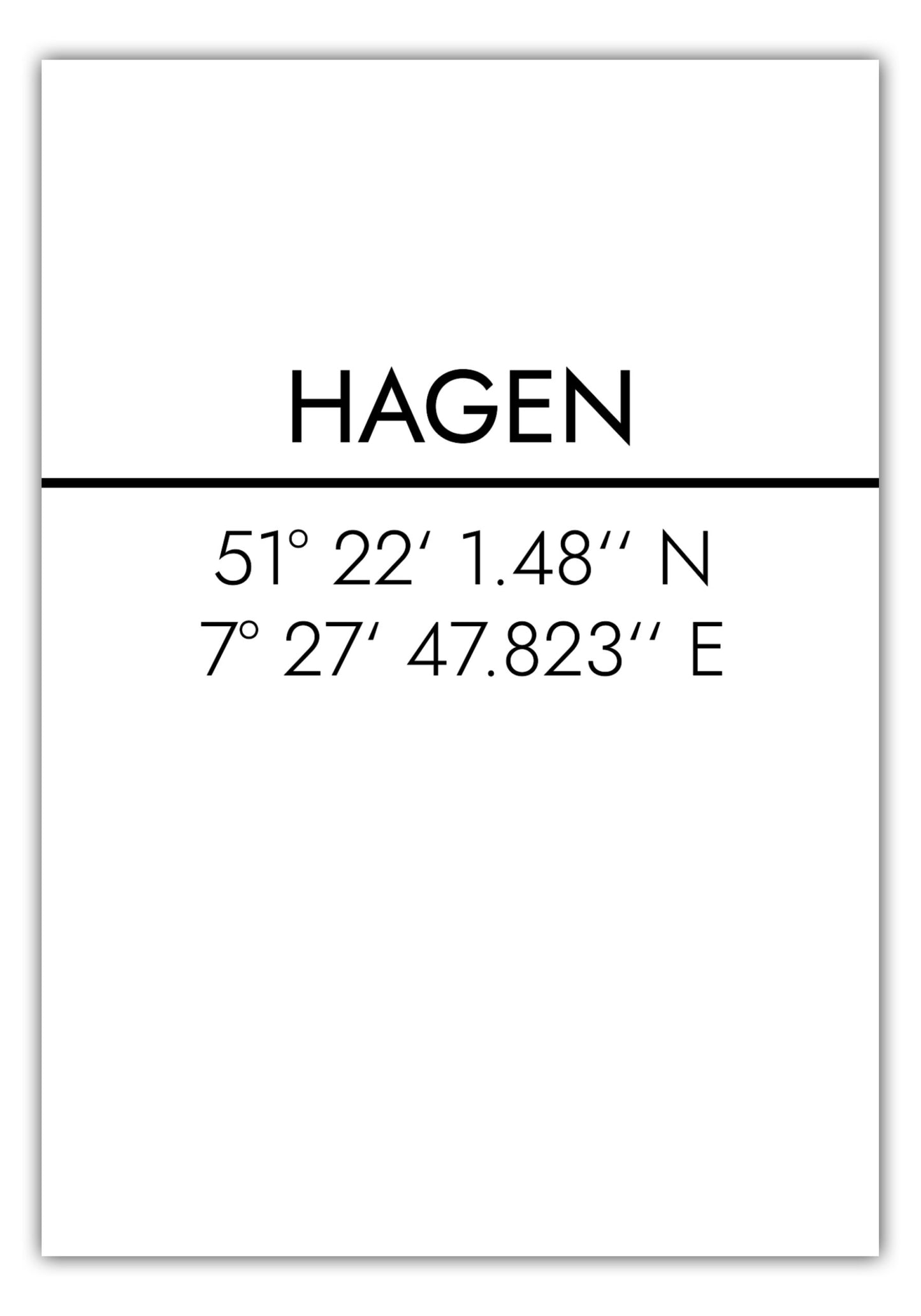 Poster Hagen Koordinaten #2