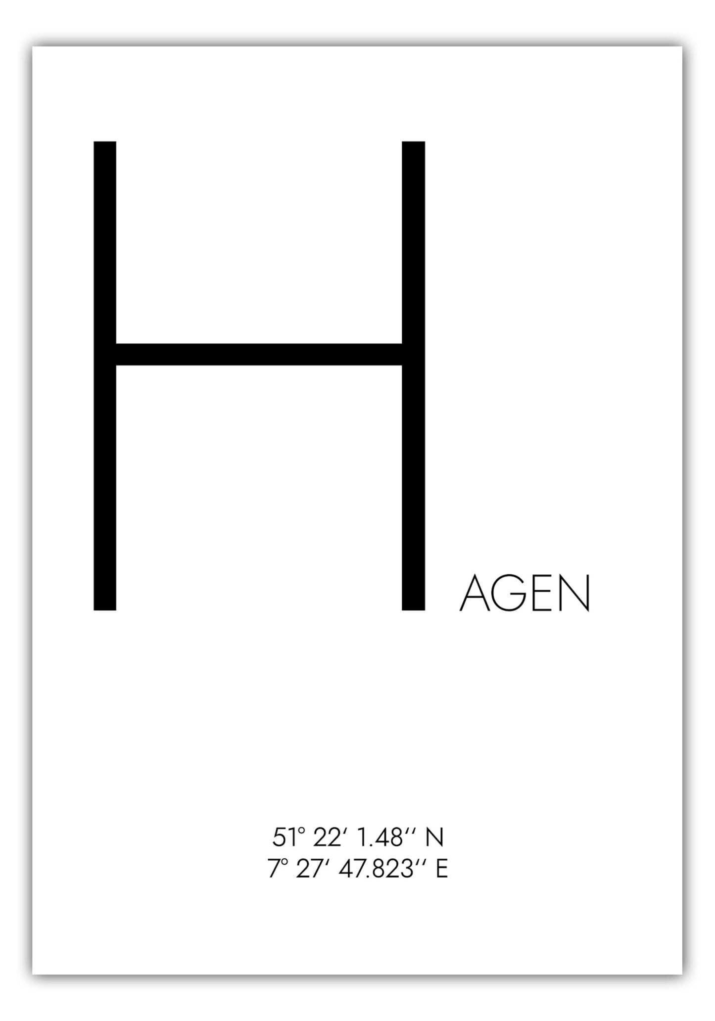 Poster Hagen Koordinaten #4