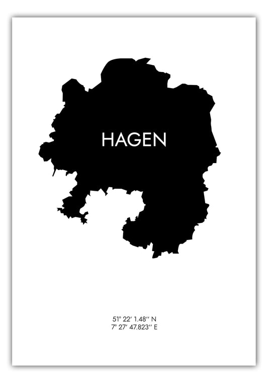 Poster Hagen Koordinaten #6