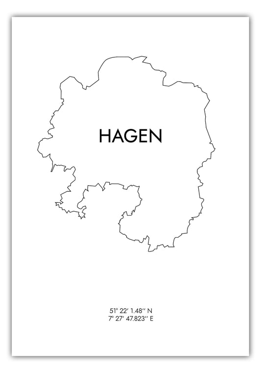 Poster Hagen Koordinaten #8