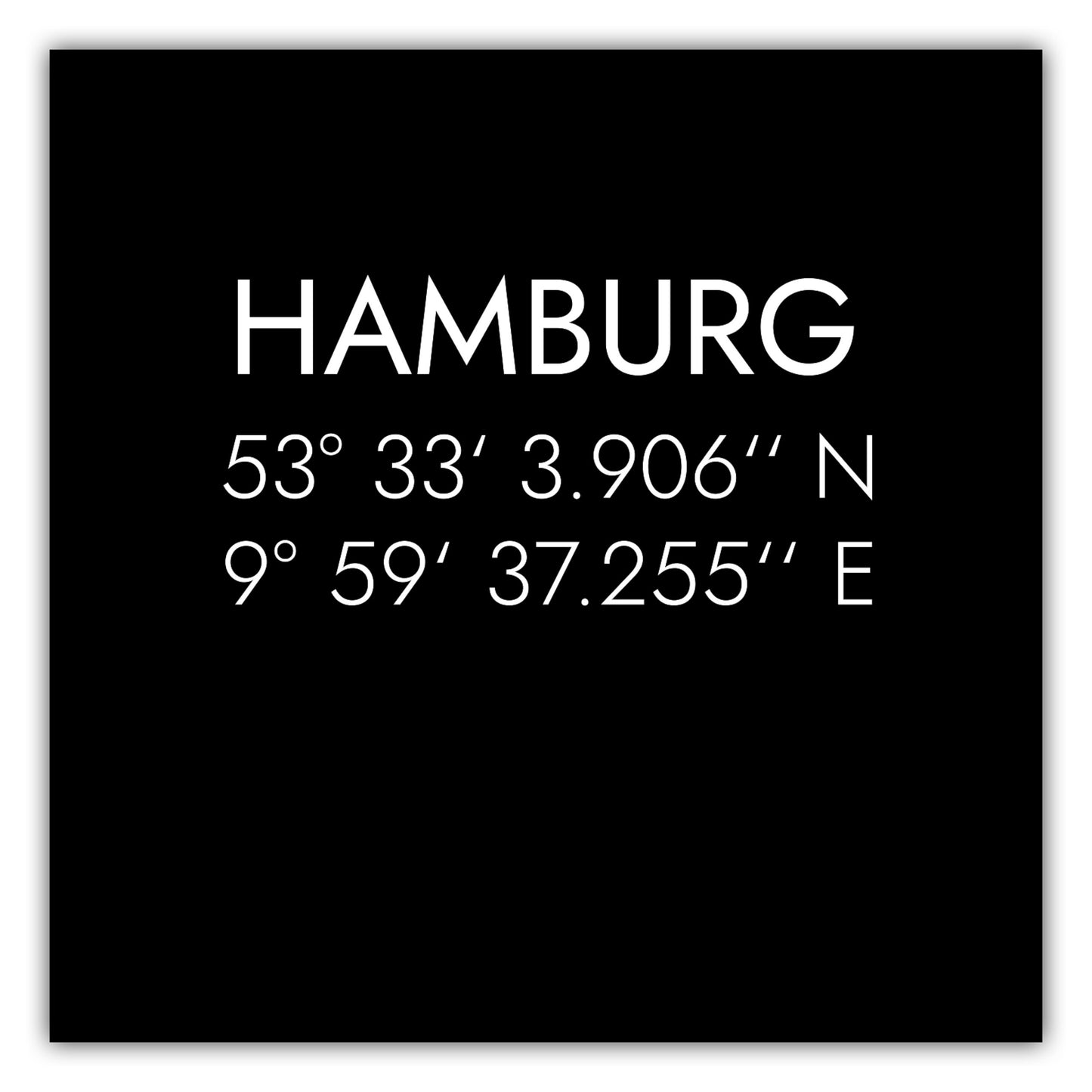 Poster Hamburg Koordinaten #1