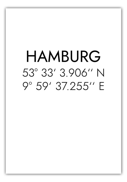 Poster Hamburg Koordinaten #1