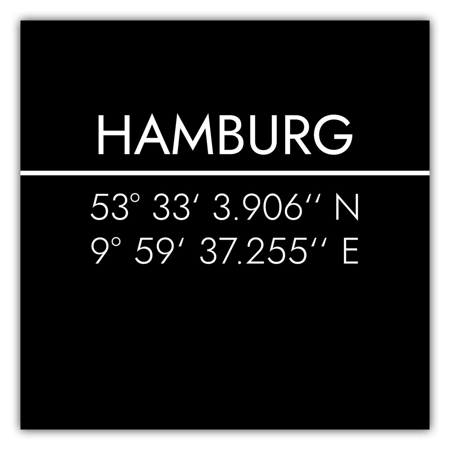 Poster Hamburg Koordinaten #2